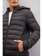 Su İtici Hafif Şişme Mont Slim Fit Dar Kesim Kapüşonlu Fermuarlı Cepli Mevsimlik N4661AZ25SP 3