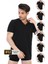Erkek Süprem V Yaka Siyah T-Shirt 945 6'lı Eknomik Paket 1