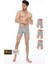 Erkek Elastanlı Gri Boxer 810 3'lü Ekonomik Paket 1