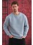 Erkek Oversize Uzun Kol Sıfır Yaka SWEATSHIRT-7095 1
