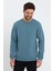 Erkek Oversize Uzun Kol Sıfır Yaka SWEATSHIRT-7096 1