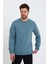 Erkek Oversize Uzun Kol Sıfır Yaka SWEATSHIRT-7096 2