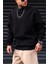 Erkek Oversize Uzun Kol Sıfır Yaka SWEATSHIRT-7098 2