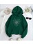 Spider Heart Taş Işleme Detail Baskılı Yeşil Kapşonlu Sweatshirt 1