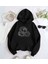 Snake Web Taş Işleme Detail Baskılı Kapşonlu Sweatshirt 1