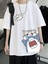 Shark & Cat Beyaz T-Shirt 1