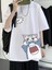 Shark & Cat Beyaz T-Shirt 2