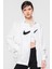 Sportswear Essential Woven Full Zip Oversize Jacket Kadın Geniş Kalıp Dokuma Spor Ceket Beyaz 3