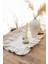 Rufle I Runner Naturel Fırfırlı Keten Vintage 40 x 110 cm 1