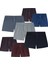 Boxer Erkek, 5'li "KARIŞIK" Boxer Set, % 100 Pamuklu POPLİN Kumaş Boxer, KOYU RENKLER, 5 ADET(Medium) 1