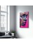 Psychedelic Floral Portrait | Cam Duvar Tablosu 4