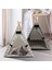 Beyaz Stil 42X45X50CM Moda Kedi Çadır Yuva Sıcak Kediler Köpek Uyku Yatak Mat Kapalı Küçük Köpekler Kediler Evi Kalın Yastık ile Kapı Plakası Ev Dekorasyon (Yurt Dışından) 2
