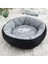 Lacivert Tarzı Iç 45CM Balık Kemikleri ile Kedi Yatağı Yuvarlak Kısa Peluş Küçük Pet House Mat Kış Sıcak Uyuyan Kediler Yuva Yumuşak Güzel Küçük Köpek Yatakları (Yurt Dışından) 1
