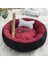 Lacivert Tarzı Iç 45CM Balık Kemikleri ile Kedi Yatağı Yuvarlak Kısa Peluş Küçük Pet House Mat Kış Sıcak Uyuyan Kediler Yuva Yumuşak Güzel Küçük Köpek Yatakları (Yurt Dışından) 5