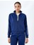 Fermuarlı Şerit Detaylı Dik Yaka Cepli Sweatshirt 3