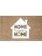 Dijital Baskı Kahverengi Home Sweet Home Yazılı Beyaz Ev Dekoratif Kapı Paspası K-2006 2