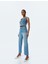 Ispanyol Paça Düğmeli Normal Bel Denim Pantolon - Flare Jeans 2