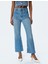 Ispanyol Paça Düğmeli Normal Bel Denim Pantolon - Flare Jeans 3