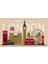 Dijital Baskı Bej London Temalı Paspas K-3020 2