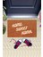 Dijital Baskı Dekoratif Home Sweet Home Kahverengi Kapı Önü Paspası K-1236 1