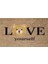 Kahverengi Kapı Önü Paspası Love Yourself Ayıcık Desen K-3329 2