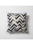 Havana - Zigzag Desenli Kırlent 45 x 45 cm - Siyah & Beyaz (Ic Yastık Dahil) 1