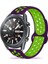 Xiaomi Amazfit Pace Krd-02 Uyumlu Kordon Zore - Mor-Yeşil 1