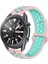 Galaxy Watch 46MM (22MM) Krd-02 Uyumlu Kordon Zore - Pembe-Yeşil 1