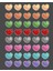 Renkli Kalpler Sticker Set 3