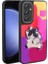 Samsung Galaxy A34 Kılıf Parlayan Kabartmalı Ikonik Figürlü Zore Amas Silikon Kapak-Mor 1