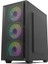 Erebor 4x 120MM Rainbow Mesh Matx Gaming Oyuncu Bilgisayar Kasası Powersız 1