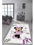 Kaymaz Taban Makinada Yıkanabilir Dijital Baskı Minnie Mouse Desenli Çocuk Odası Halısı Dot Taban Halı 1
