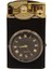 Premiumquality Gold-Mat Siyah Saat Desenli Çift Torch Pürmüz Metal Puro Çakmağı 1