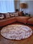 Rex Tavşanı Bubble Post Yuvarlak Halı Multi Bej (120 x 120 Cm) 1