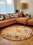 Rex Tavşanı Bubble Post Yuvarlak Halı Multi Kahve (80 x 80 Cm) 1
