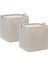 Ocean Home Te x tile 2'li Bej Renk Dokulu Kumaş Sepet Set 30 x 30 x 30 cm 3