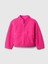 Kız Bebek Pembe Sherpa Yarım Fermuarlı Sweatshirt 1