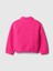 Kız Bebek Pembe Sherpa Yarım Fermuarlı Sweatshirt 3