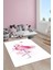 Kaymaz Taban Makinada Yıkanabilir Dijital Baskı Flamingo Desenli Çocuk Odası Halısı Dot Taban Halı 1