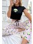 Baskılı Kısa Kollu Pijama Takımı 5