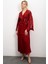 Frank Grogren Detaylı Bordo Saten Sabahlık / Kimono 1