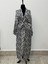 Siyah Beyaz Geometrik Desenli Kimono 3