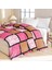 1 Parça Baskılı Ekose Battaniye Çok Amaçlı Battaniye 70*100CM Gül Pembe (Yurt Dışından) 3