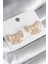 Pirinç Gold Renk Zirkon Taşlı Kurdele Model Kadın Küpe - TJ-BKP8599 1