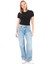 Crop Slim Fit Pamuk Likra Tişört-Siyah 2