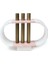 Eskitme Metal Detaylı Oval Pembe Mermer Obje 2