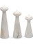 3'lü Beyaz Mermer Tealight Mumluk 1