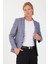 5138 Dar Kalıp Kare Desenli Bordo Erkek Blazer Ceket 1