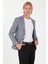 5138 Dar Kalıp Kare Desenli Bordo Erkek Blazer Ceket 1