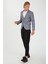 5138 Dar Kalıp Kare Desenli Bordo Erkek Blazer Ceket 2